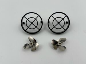Pair Of Genuine Boatman Actor or Actor Plus Metal Props & Weed Guards