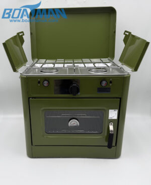 Boatman Gas Powered Oven / Cooker Camping Stove With 2 Hobs